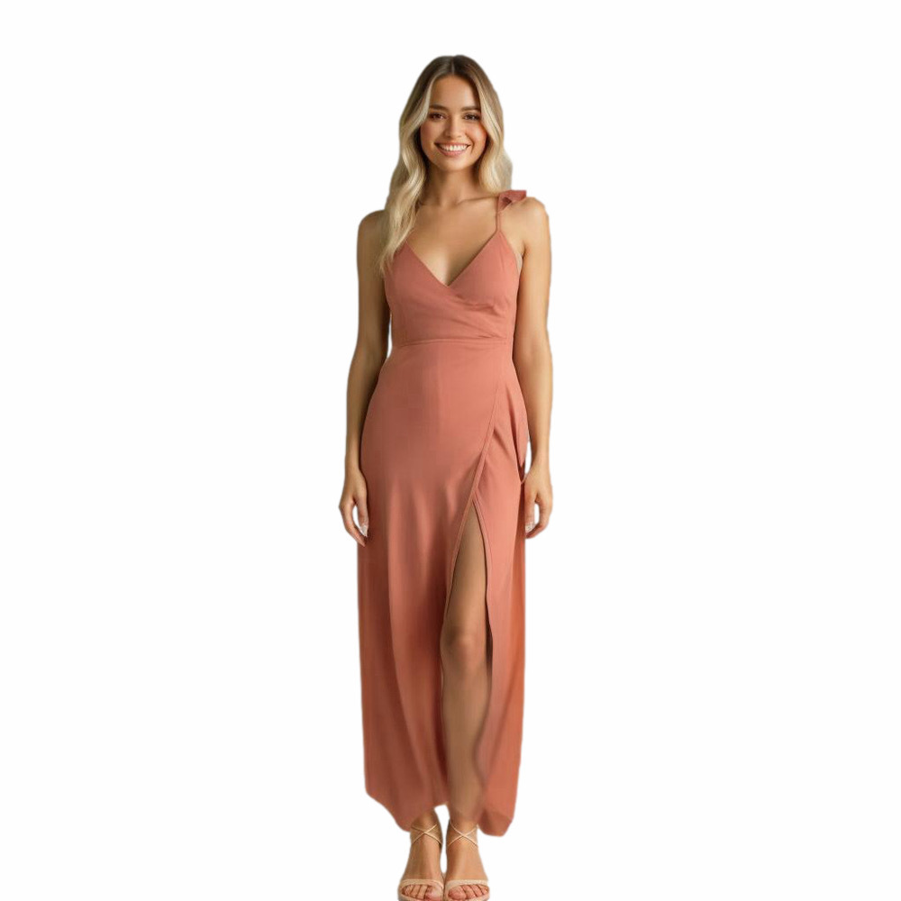 Lulus Women Large Rose Romantic Party Chic Here's To Us Rose High-Low Wrap Dress